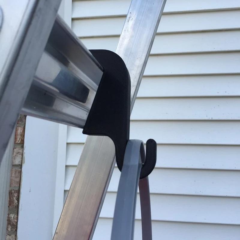 1Pc Black Trapezoidal Hook Sturdy Utility Hooks Easy To Arrange To Clean Exterior House Avoids Need Frequently Climb The Ladder