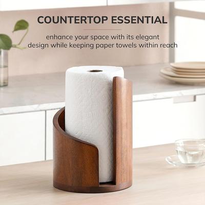 New Polished Smooth Wood Papertowel Holders Anti Slip Base For Home And Office Round Bottom Wooden Countertop Tissue Box