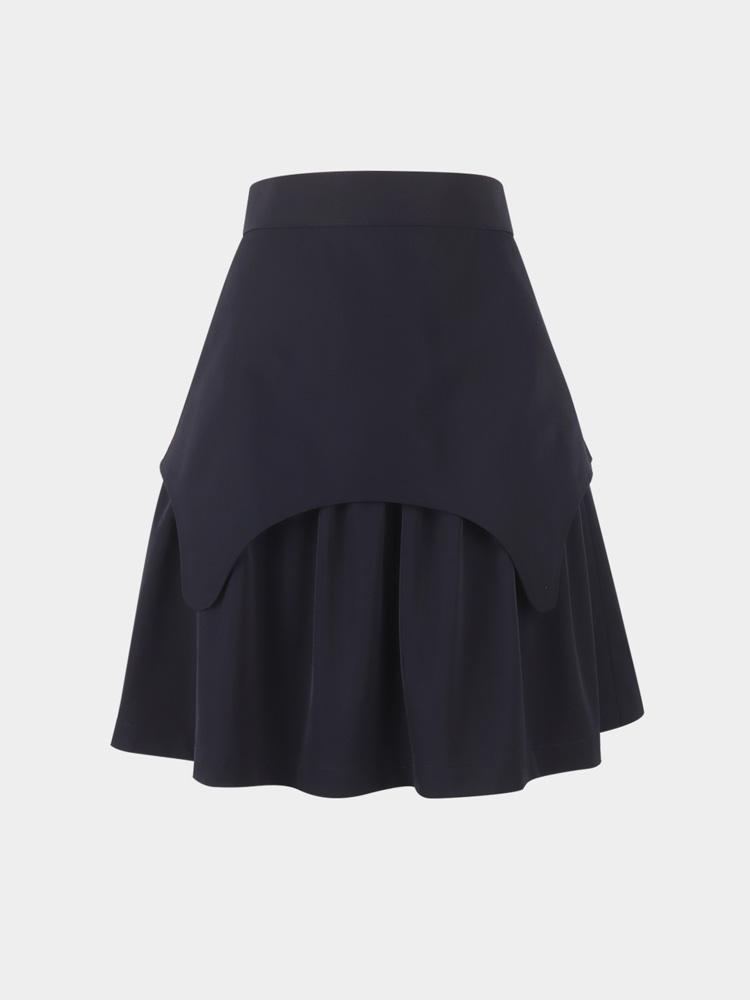L By L Cone Navy Frill Skirt