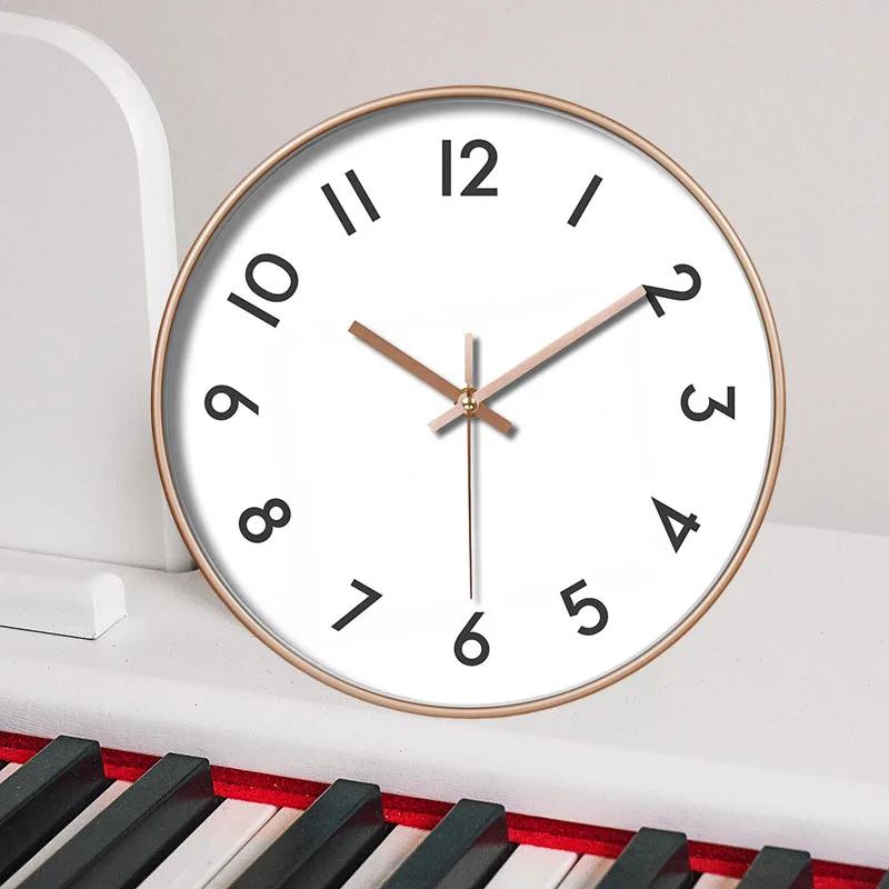 8 InchWall Clock Modern Design Chinese Style Series Art Round Mute Creative Hanging Home Living Room Bedroom Decoration