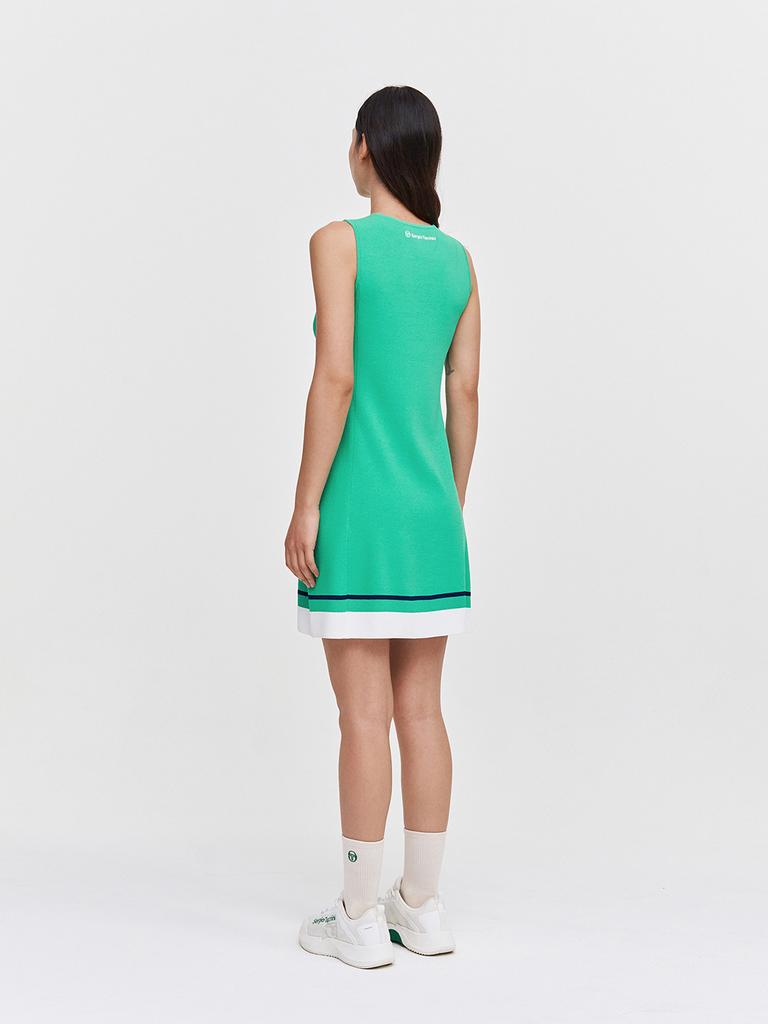 SERGIO TACCHINI W Resort Knit Round Neck Flare Sleeveless Dress