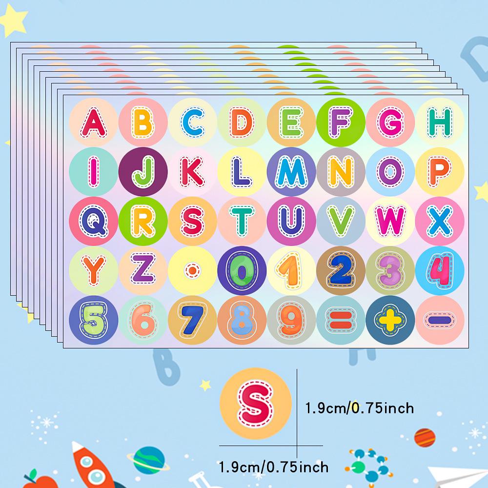 Waterproof Colorful Alphabet Stickers: European & American Home Décor, Personalized Toys & Stationery