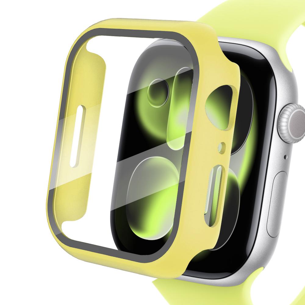 Tempered Glass+Cover For Apple watch Case 46mm 42mm 45mm 41mm 44mm 40 Screen Protector Apple Watch Accessories 11 10 9 6 SE 7 8 7