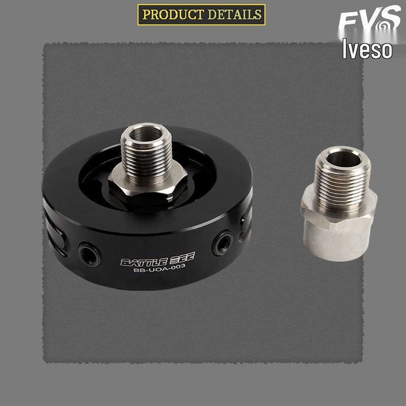 Universal Oil Filter Adapter for Temperature & Pressure Sensors, Fits 80mm Filters