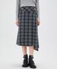 MIXXO Check Asymmetrical Skirt Re Whg326B_Miwwhg50Qb