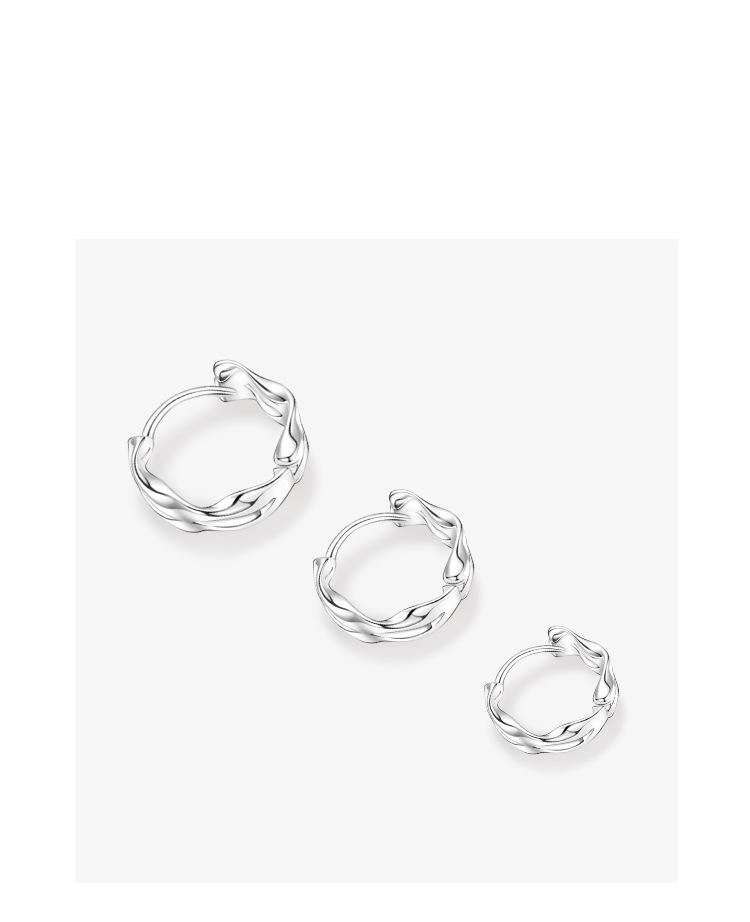 925 Silver hoop Earrings Simple Temperament Semale Sexy Jewelry Gift For Women