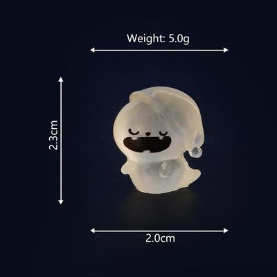 Mini Świecąca Ozdoba na Halloween Nietoperz Dynia Szkielet Duch Mikrokrajobraz Model Domku dla Lalek Wnętrze Samochodu Dekoracja na Biurko do Domu