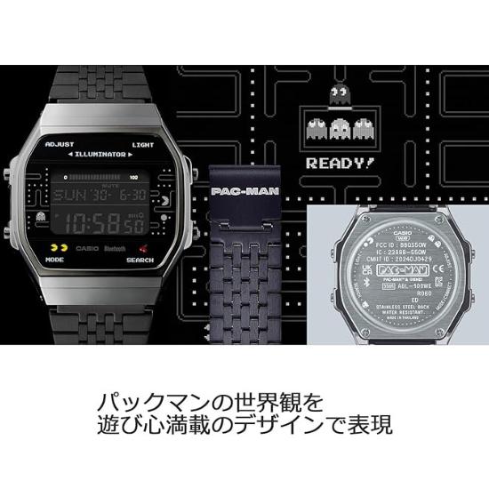 Casio Classic ABL-100WEPC-1BJR PAC-MAN Collaboration Model Bluetooth Watch Black Men’s Digital Watch Japan Genuine Product from Japan