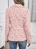 Casual Women's Spring/Autumn Retro Lily Jacquard Slim Fit Short Jacket