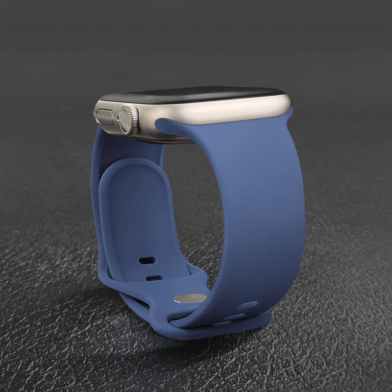 Sport Silicone Strap For Apple Watch Bands 44mm 46mm 42mm 45mm 41mm 49 40mm Correa Bracelet iWatch series 10 11 9 8 7 ultra 3 SE