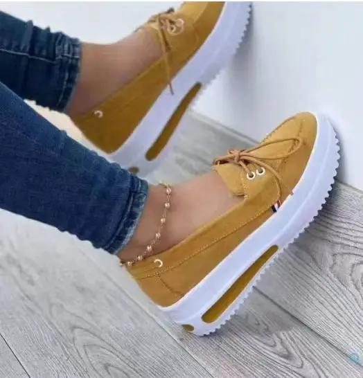 New Style Women Wedges Platform Sneakers Female Summer Lace-up Sport Shoes Ladies Comfort Casual Shoes Zapatillas Mujer 1712