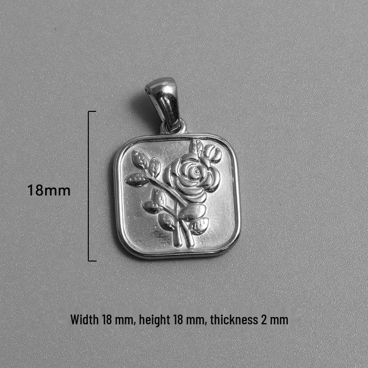 Retro Titanium Steel Cross Necklace Pendant - Stainless Steel DIY Jewelry Accessory, Fade-Resistant