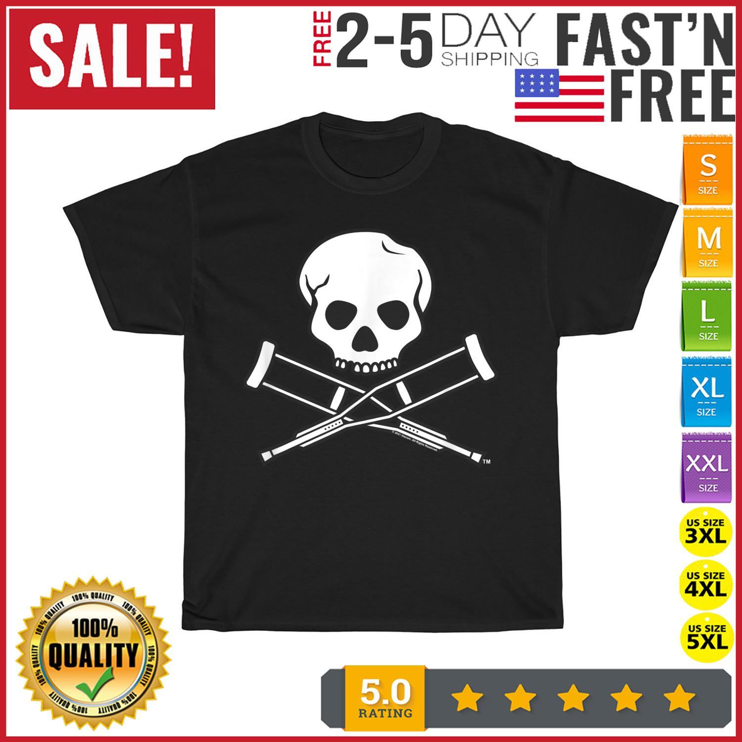 Jackass Skull And Crutches Logo Vintage T Shirt Mens Womens Tees Top Men Fashion 2023 Women T Shirt Mens Womens Tees Top XL
