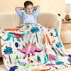 Cartoon Dinosaur Flannel Blanket Digital Printing Nap Gift Blanket Fleece Blanket