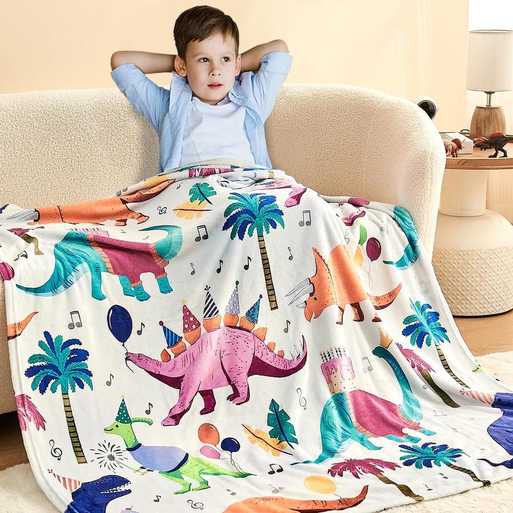 Cartoon Dinosaur Flannel Blanket Digital Printing Nap Gift Blanket Fleece Blanket