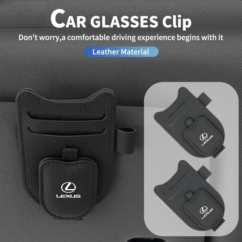 Car Sun Visor Organizer Sunglass Holder Glasses Clip Accessories For Lexus UX250h RX450h CT200h RX400h NX300h RX350 RX300 GX470