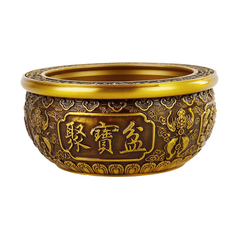 Brass Universe Pisces Treasure Office Home Craft Ornament Copper Bowl