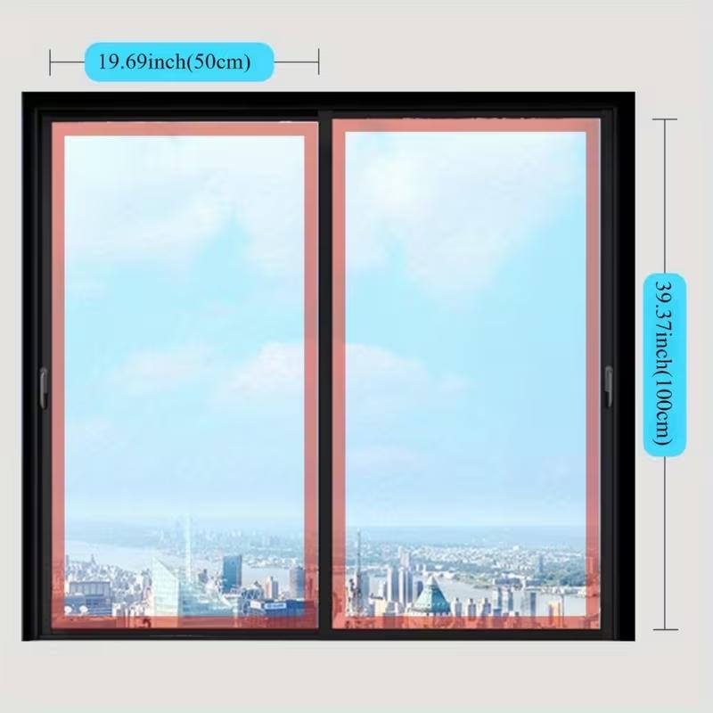 Reflective Window Insulation Film Window Cover with Suction Cups Reusable Thermal Insulation Sun Shade for Home Office RV
