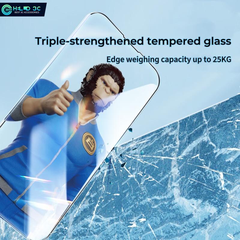 Protection écran Verre Trempé Gorilla Glass Pour IPhone - Compatible 16 Pro Max à 11 - Anti-rayures Et Chocs