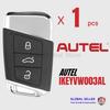 1PCS Autel IKEYVW003AL VW003AL Universal Smart Remote Key 3 Buttons for Volkswagen For Autel Smart Key For KM100 IM508 IM608