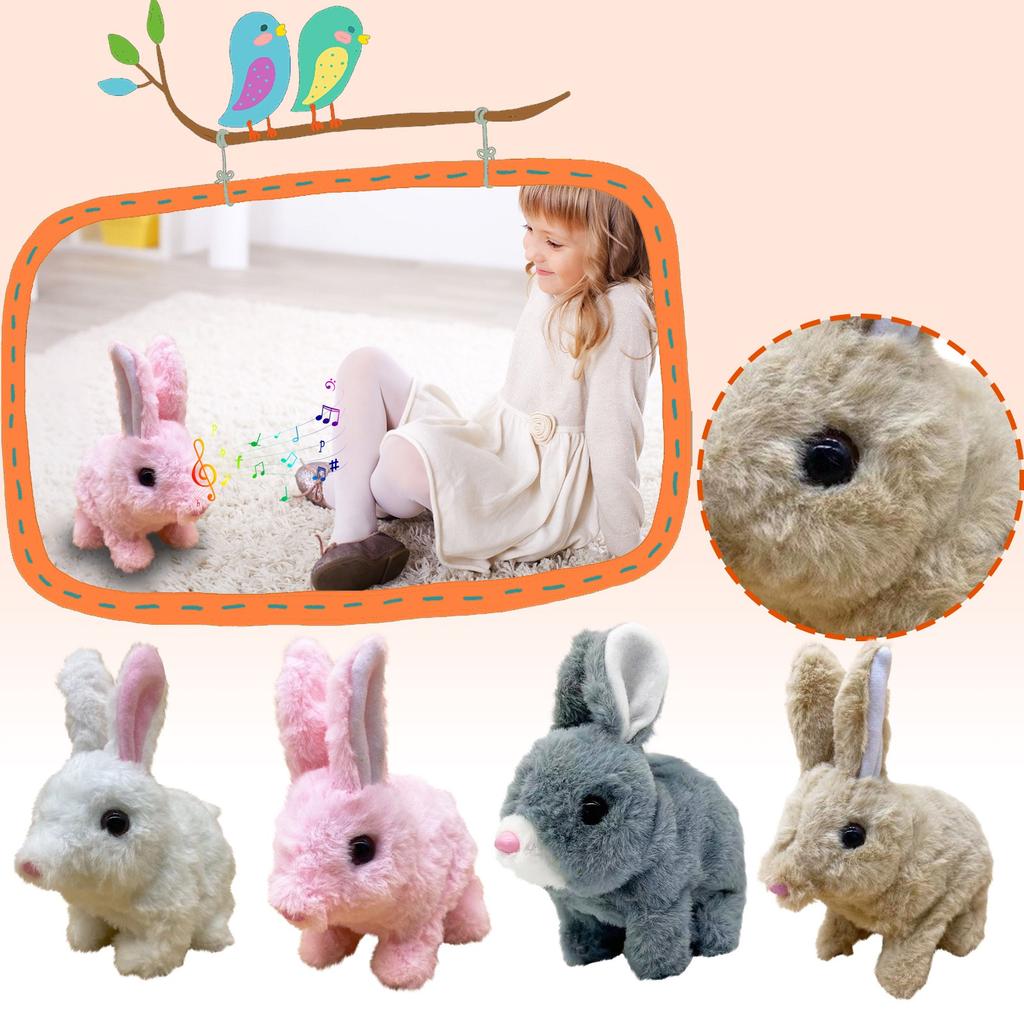 Simulation Pet Plush Electric Little  Can Jump And Bark Children's Play House Pet Electric Toy