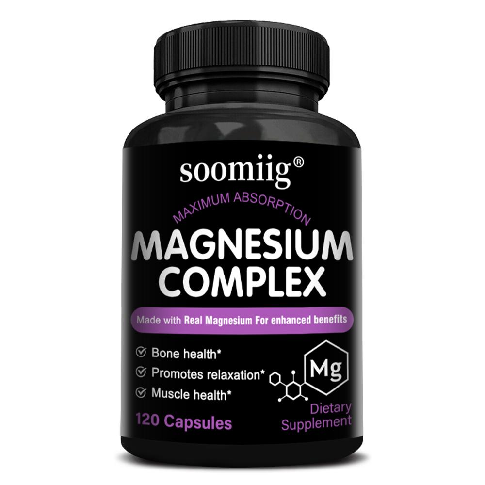 Magnesium Complex Capsules, High Absorption Magnesium Supplement, 120 Count
