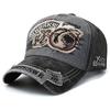Baseball caps men's and women's spring and autumn retro washed cotton embroidered letters sunshade soft top cap shark hat