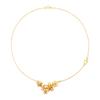 Antique Sansheng Sanshi Flower Necklace Femininity Light Luxury Niche Fashion Collarbone Chain