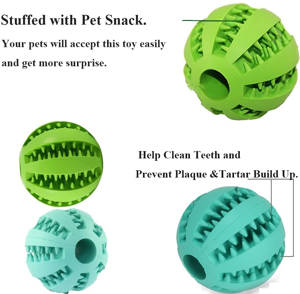 Dog Puzzle Toys Ball Nontoxic Durable Dog IQ Chew Toys for Puppy Small Large Dog Teeth Cleaning/Chewing/Playing