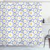 Floral Daisy Shower Curtain For Bathroom Bathtub Waterproof Plant Aesthetic Bathroom Curtain With Hooks Botanical Bath Curtain