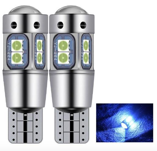 2Pcs Super Brigh T10 W5W 168 192 Led Tail Light White 3030 10SMD 12V Car Led Auto Lamp CANBUS NO Error Car Marker Parking Bulb