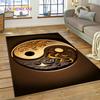 HD Natur Yin Yang 3D Chinesisches Tai Chi Bagua Teppich Teppich für Wohnzimmer Schlafzimmer Dekor, Rutschfeste Dekoration für Sofa Fußmatte Geschenk