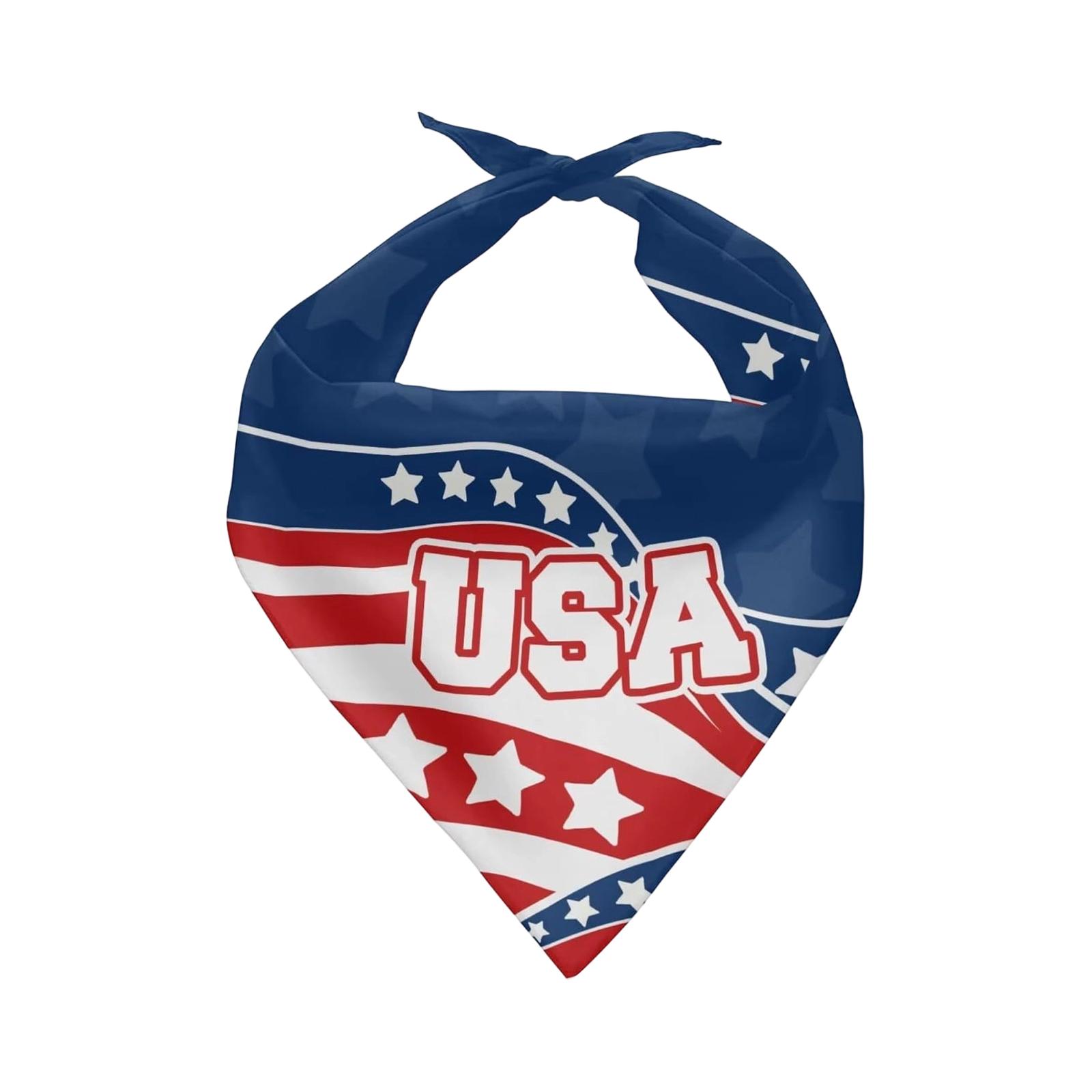 

0th Anniversary 4th Pet Scarf American 0th Anniversary Breathable Pet Water Scarf Scarf One Size