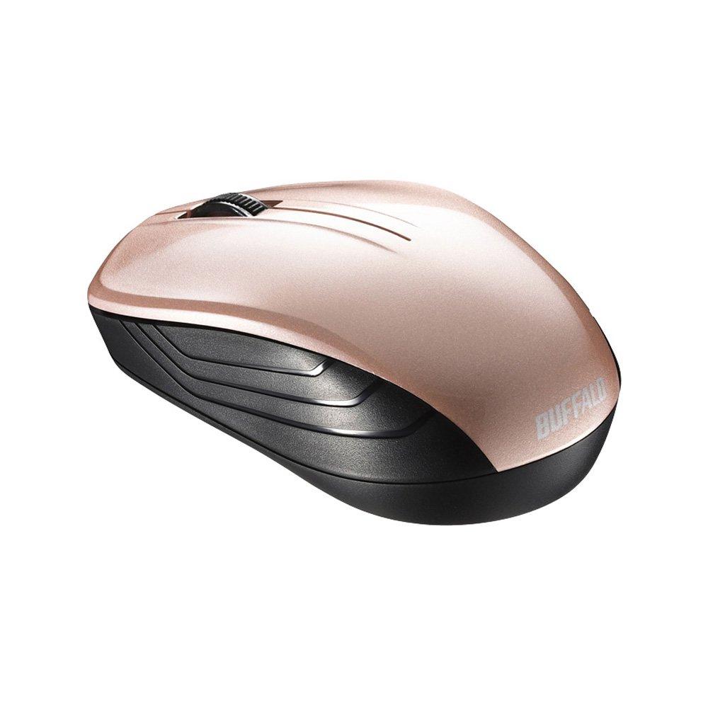 Bezdrôtová myš BUFFALO s modrou LED diódou, 3 tlačidlá, béžovo-ružová, BSMBW105BP (2,4 GHz)
