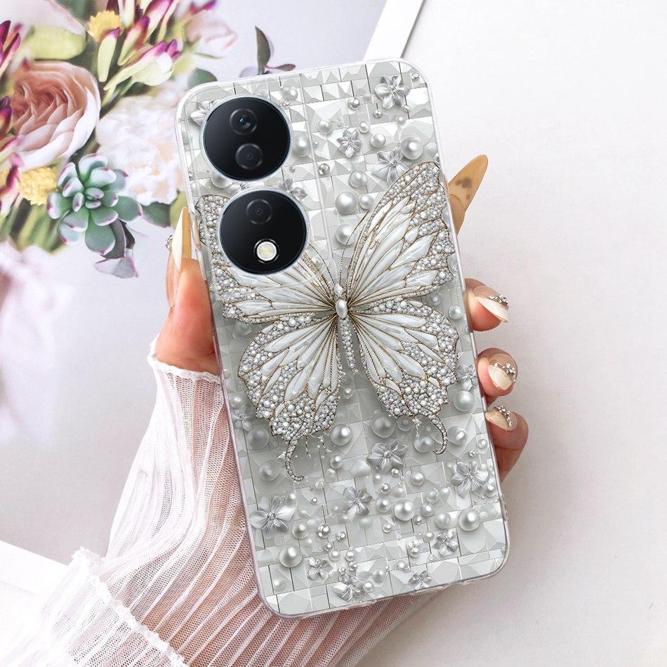 For Honor X7b CLK-LX2 2025 Cute Flower Butterfly Cat Painted Case For HonorX7b X 7B 4G 5G Soft Silicone TPU Phone Cases