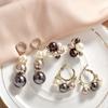 Autumn and Winter New Temperament Long Pearl Earrings Ear Buckles Fashion Niche Design Fringed Earrings Light Luxury Stud Earrings