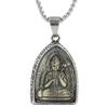 Titanium Steel Vintage Zodiac Guardian Deity Pendant Necklace Men Retro Stylish Charm With Chain Options