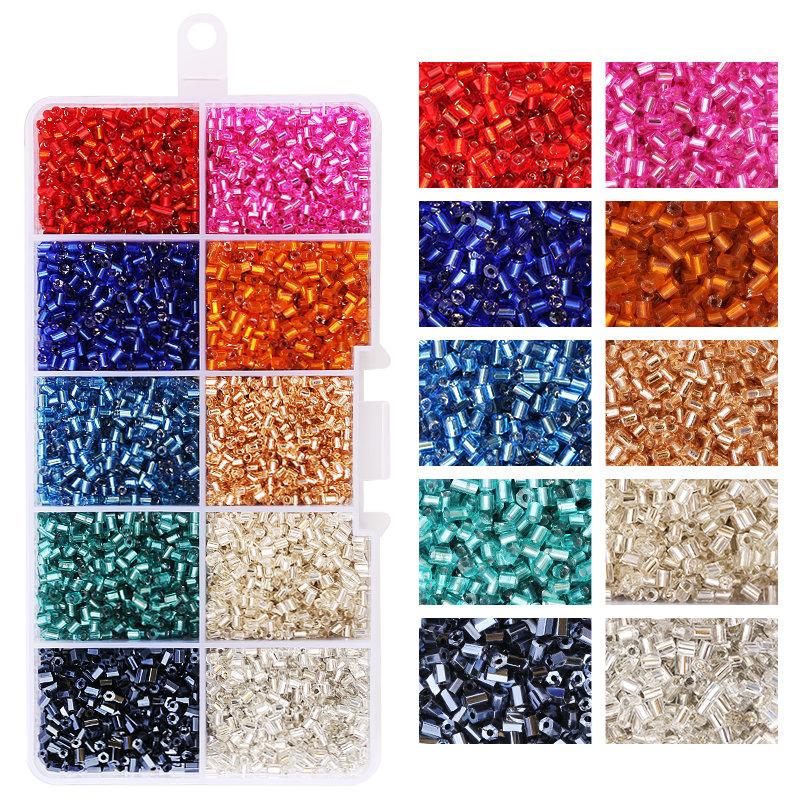 2mm Hexagon Shape Glass Tube beads Set Seed Beads Kits Charm Czech beads Bracelet Necklace DIY Jewelry Making Accessories