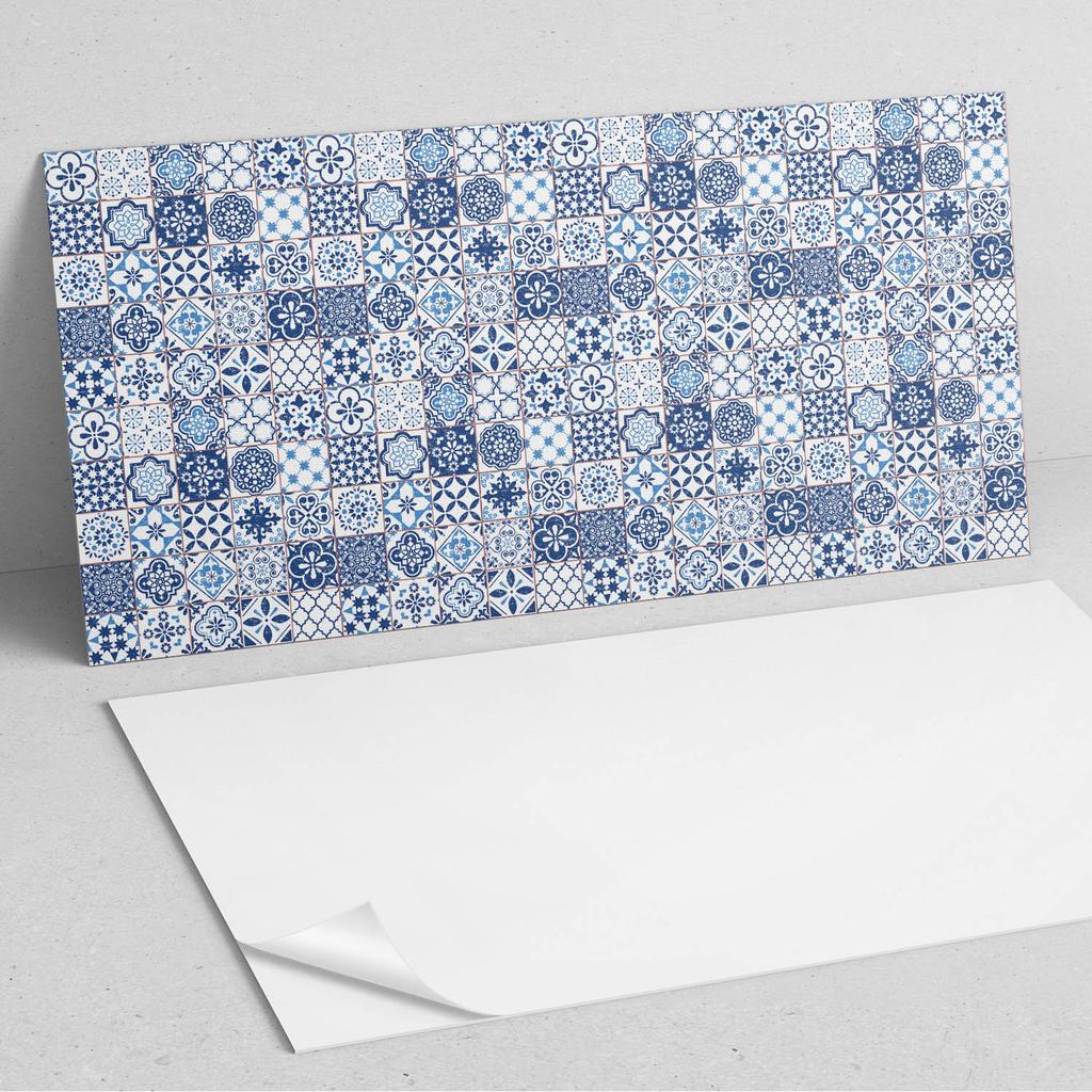 Winylowy Panel Ścienny Z Nadrukiem Do Jadalni 100X50 Cm Wzory Mozaikowe W Kratkę