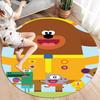 Hey Duggee Round Area Rug,Carpet Rug for Living Room Bedroom Sofa Playroom Decor,Non-slip Floor Mat