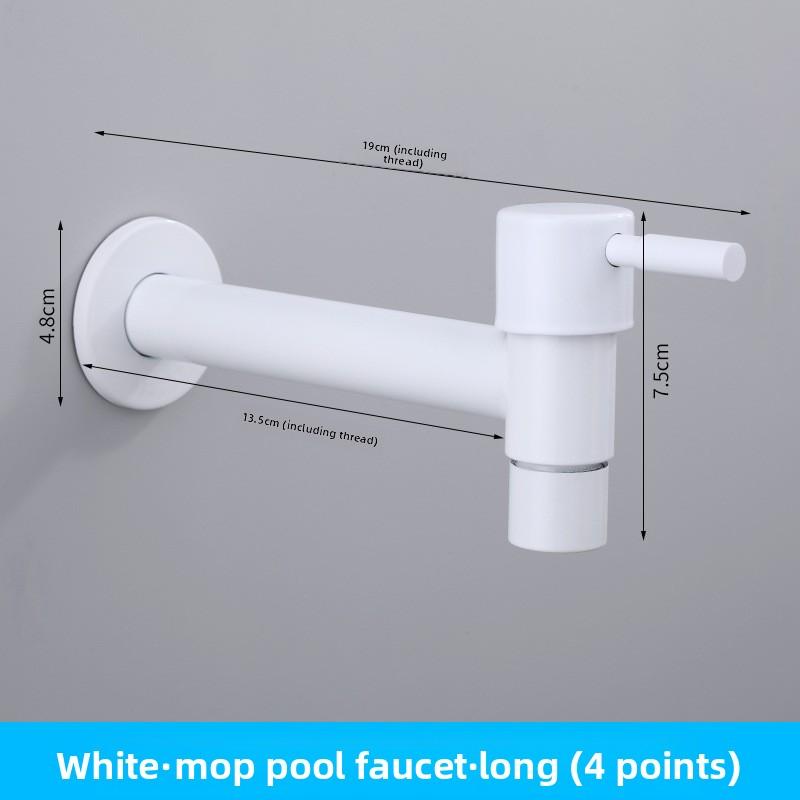 Gebürsteter Outdoor304 Edelstahl Wasserhahn Wandmontiert Auslaufhahn Garten Waschbecken Mopp Verlängert Schwarz und Weiß