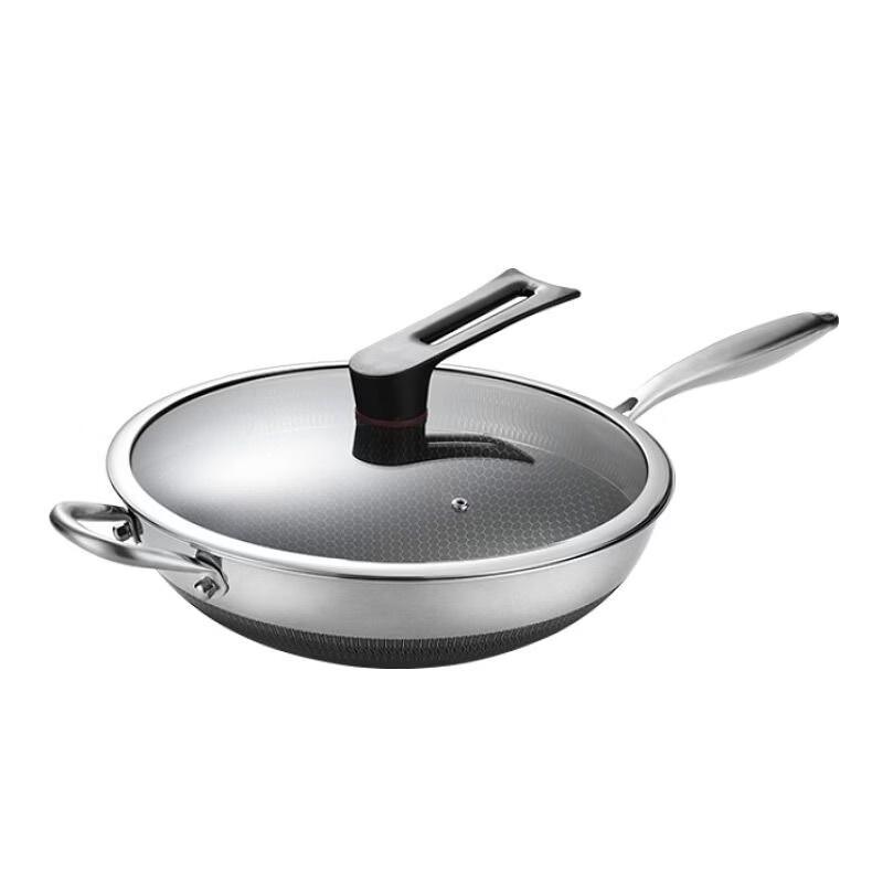34cm Stainless Steel Non-Stick Wok