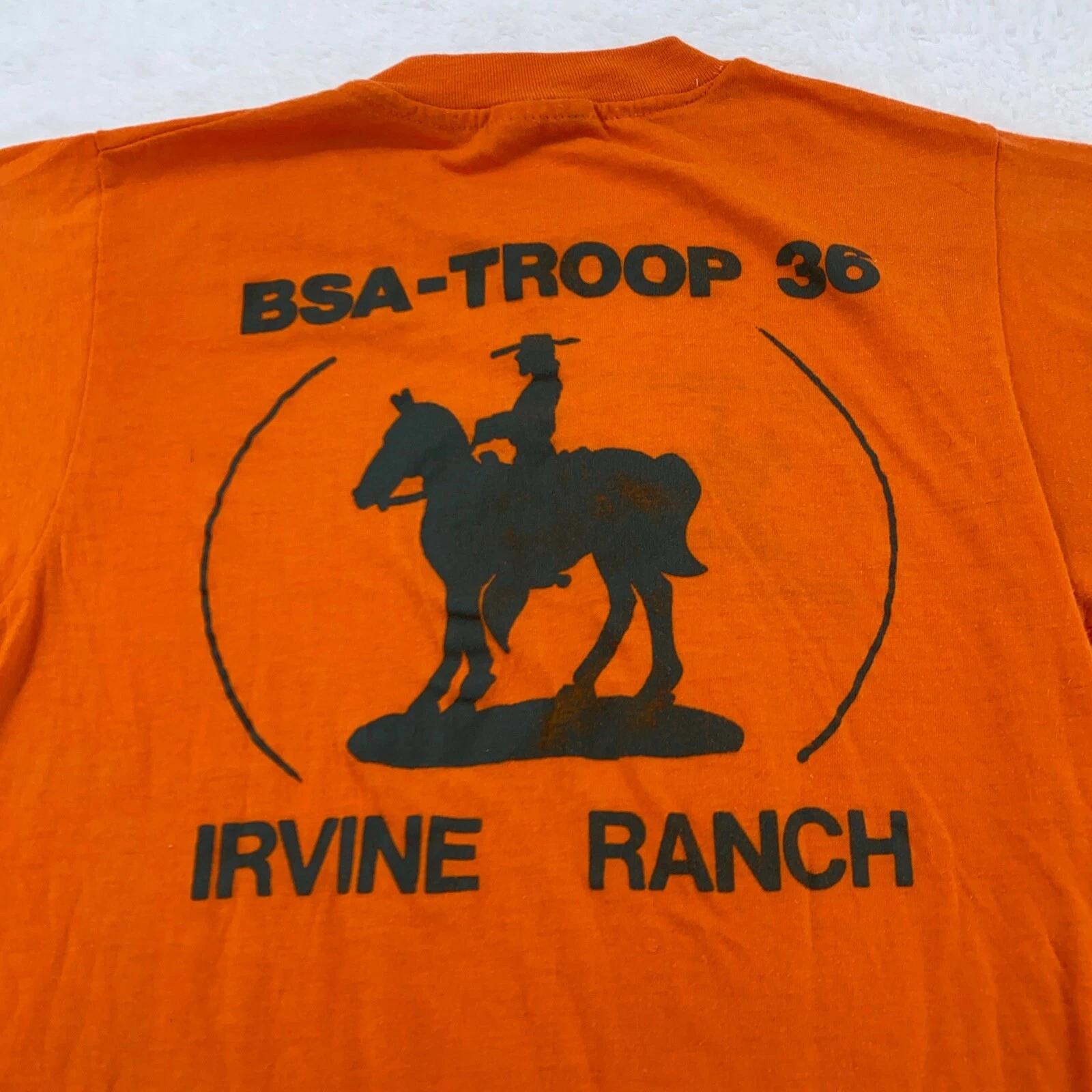 

vintage 80s BSA-TROOP 36 IRVINE RANCH HORSE T-Shirt 2XS animal 3XL