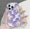 Purple Flower for Iphone17promax Phone Case Apple 16/14pro13/12/15/11 Bracelet X