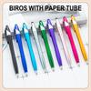 10Pieces 2-in-1 Ballpoint Pen with Stylus Tip Touching Screen Pen Retractable Ballpoint Pen Write Smoothly for Adult
