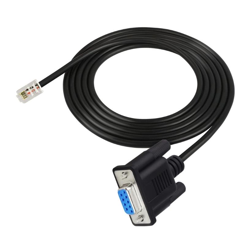

180CM RJ9 4P4C to DB9 9 Pin RS232 Serial Port Console Cable for Networking Devices and More 1