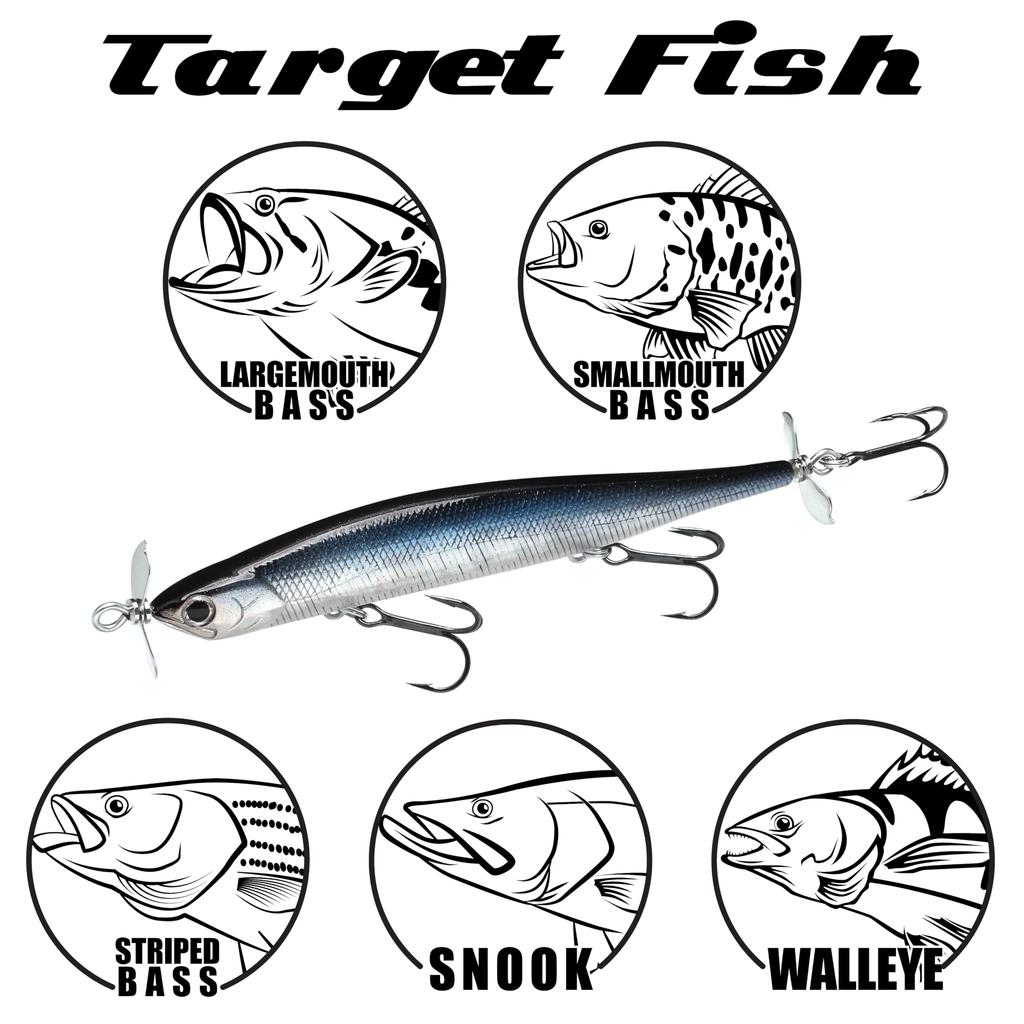 Lucky Craft USA Screw Pointer 110 Fishing Lure Minnow Aurora (052 Black)