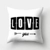 White Black Geometric Cushion Cover x Pillowcase Sofa  Decor  Polyester Home