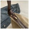 Large Capacity Woven Personalized New Trendy Fashion Retro Straw Woven Shoulder Tote Women's Bag