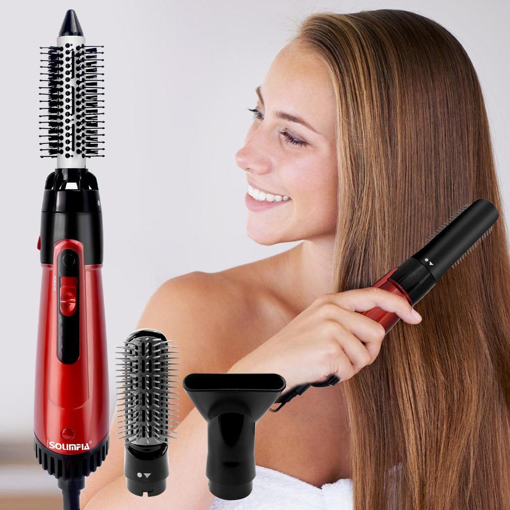 All In One Electric Curling Iron Professional Curling Wand Set Instant Heat Up Hair Curler with 2 Interchangeable Ceramic Barrels